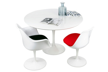 Stół TULIP PREMIUM 100 biały - MDF, metal