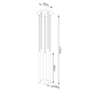 Lampa wisząca PASTELO 5P beton