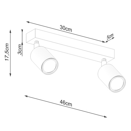 Plafon VERDO 2 biały
