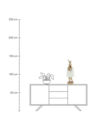 KARE lampa stołowa RABBIT 68 cm złota / czarna
