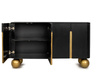 MaMaison komoda ORGANIC czarna / złota    / drewno