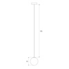 MAXLIGHT M0017D LAMPA WISZĄCA  MAGNETYCZNA SYSTEM DALI 6W 525LM 3000K