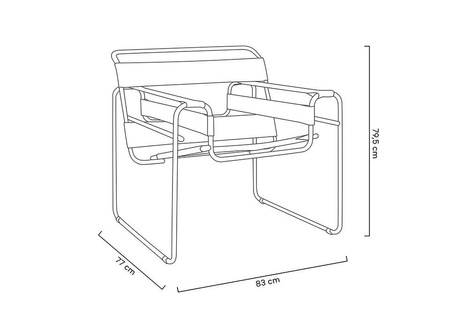 Fotel IVAN czarny - ekoskóra