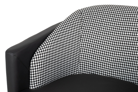 Fotel GUBI czarny - ekoskóra, metal