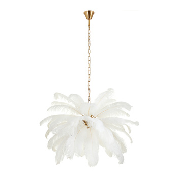 Lampa wisząca EMU pióra białe 100 cm