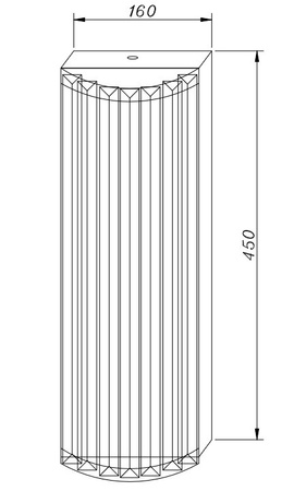 Lampa ścienna EXELLENT kryształowa złota 45 cm