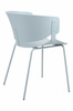 Krzesło GARRET jasnoszare - polipropylen, metal