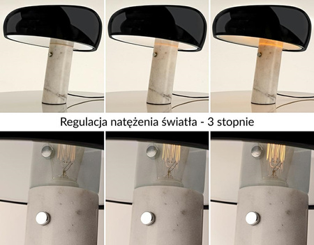 MOOSEE lampa stołowa PEAK MARBLE - marmur, metal, szkło