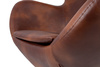 Fotel EGG SZEROKI PU brąz vintage koniak - podstawa stal