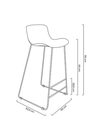 Krzesło barowe COMA 66 czarne