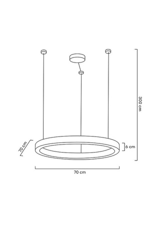 MOOSEE lampa wisząca RING LUXURY 70 złota