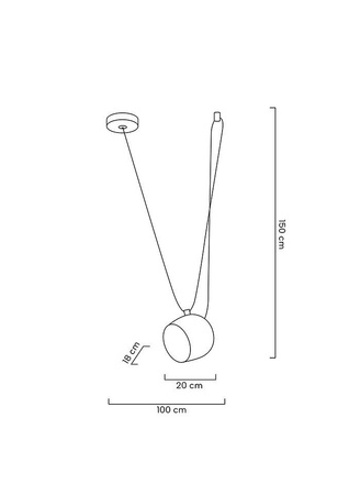 Lampa wisząca EYE czarna - LED, aluminium
