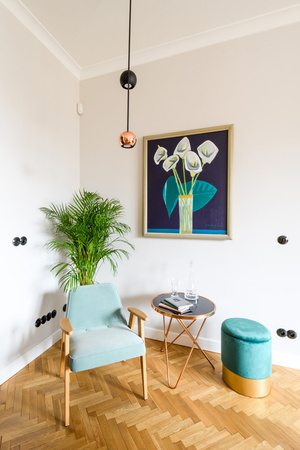 Fotel welurowy FLUENCE ciemna zieleń