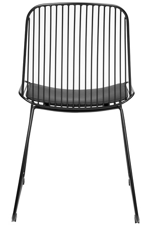 Krzesło MILES czarne - metal, ekoskóra