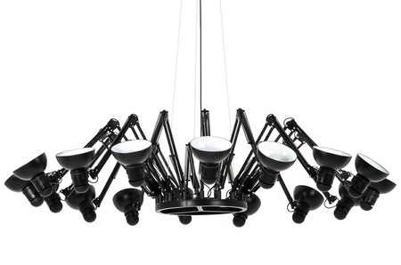 Lampa wisząca RAGNO 16 czarna - aluminium