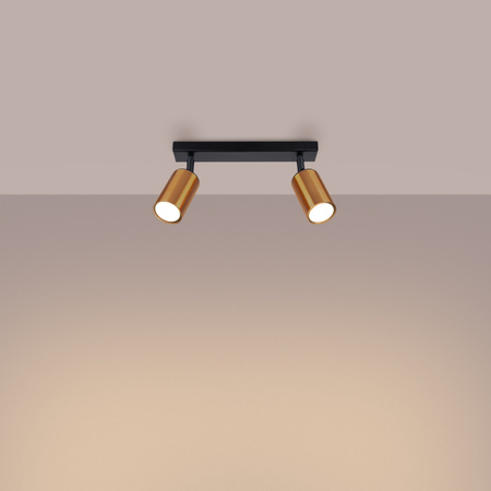 Plafon WINX 2 czarny/miedź