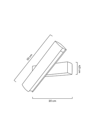 MOOSEE lampa ścienna ORBIS czarna