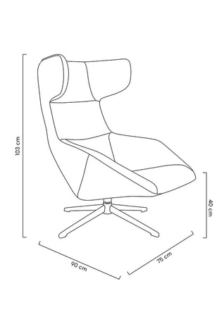 Fotel obrotowy VITA VELVET ciemny szary welur, ekoskóra czarna