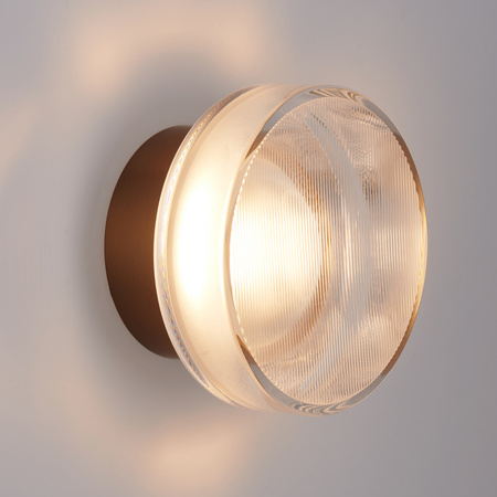 Lampa ścienna CARMELLO LED transparentna złota 13,5 cm