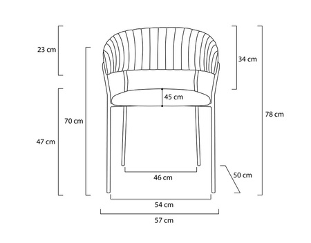 Krzesło MARGO ciemny niebieski - welur, podstawa złota
