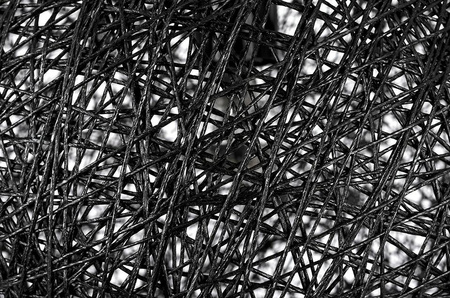 Lampa wisząca LUNA 40 czarna - sznurek konopny