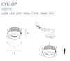 MAXLIGHT H0094 3000K OPRAWA WPUSTOWA CYKLOP BIAŁA IP65