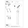 Lampa wisząca MOZAICA 3P czarny/złoto