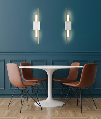 MOOSEE lampa ścienna EVANS biała / złota