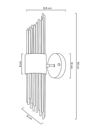 MOOSEE lampa ścienna AMADEO złota