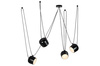 Lampa wisząca EYE 4 czarna - LED, aluminium