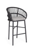 BIZZOTTO krzesło barowe ogrodowe          ODIVELAS czarne