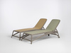 NARDI leżak ogrodowy ATLANTICO beżowy /   zielony