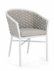 BIZZOTTO krzesło ogrodowe MARGALIDA       białe / szare