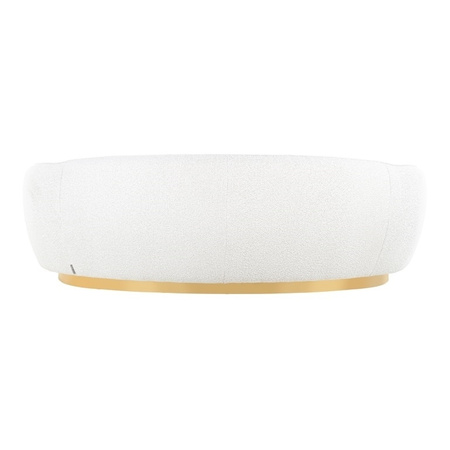 RICHMOND sofa WAYLON BOUCLE - biała, podstawa złota