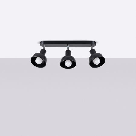 Plafon ELBA 3 czarny