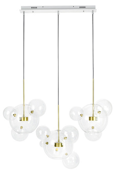 MOOSEE lampa wisząca CAPRI LINE 3 złota   - 180 LED, aluminium, szkło