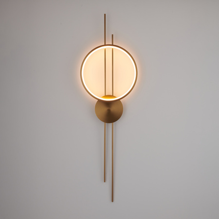 Lampa ścienna ECLIPTICA LED złota 100 cm