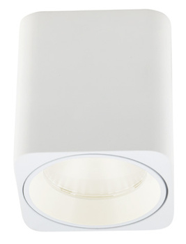 MAXLIGHT C0156 LAMPA SUFITOWA TUB KWADRAT BIAŁY+ PIERŚCIEŃ OZDOBNY BIAŁY RC0155/C0156 WHITE