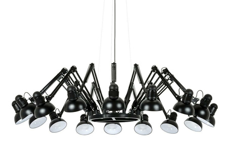 Lampa wisząca RAGNO 16 czarna - aluminium
