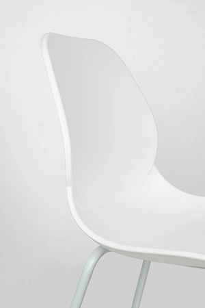 Krzesło ARIA białe - polipropylen, metal