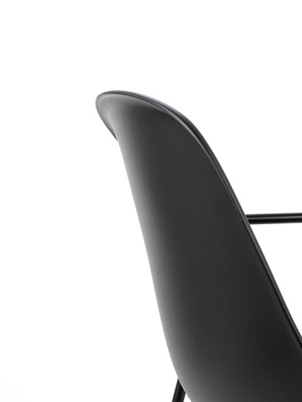 Krzesło RESOL ARM czarne - polipropylen, metal