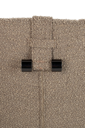 Fotel TEDDY GRAND z podnóżkiem ciemny brązowy - stal