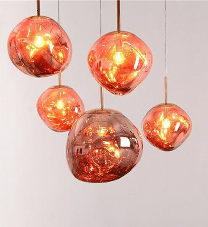 MOOSEE lampa wisząca FUSION 20 miedziana - akryl