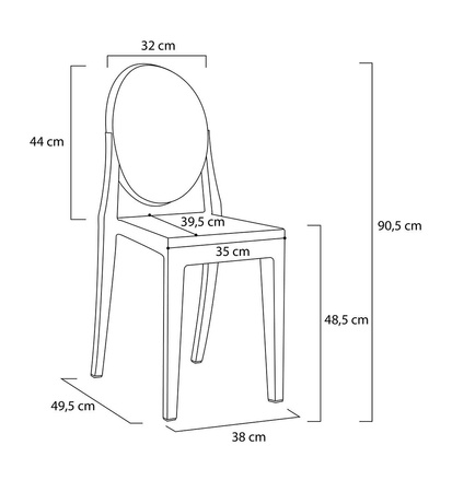 Krzesło VICTORIA transparentne - poliwęglan