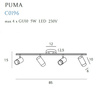 MAXLIGHT C0196 LAMPA SUFITOWA PUMA 4 GU10