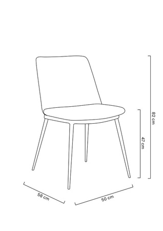 Krzesło DIEGO żółte - welur, podstawa czarno złota