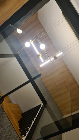 Lampa wisząca O-LINE S-4 LED mosiądz 79 cm