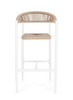 BIZZOTTO krzesło barowe ogrodowe JANDIA   białe / beżowe