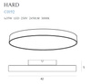MAXLIGHT C0231 LAMPA SUFITOWA HARD Z PILOTEM