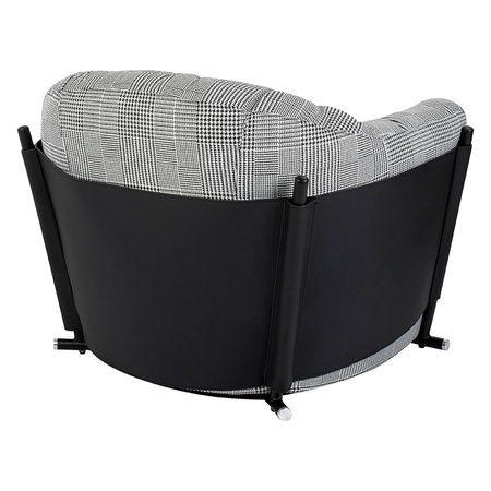 Fotel ROGER biało-czarna pepitka